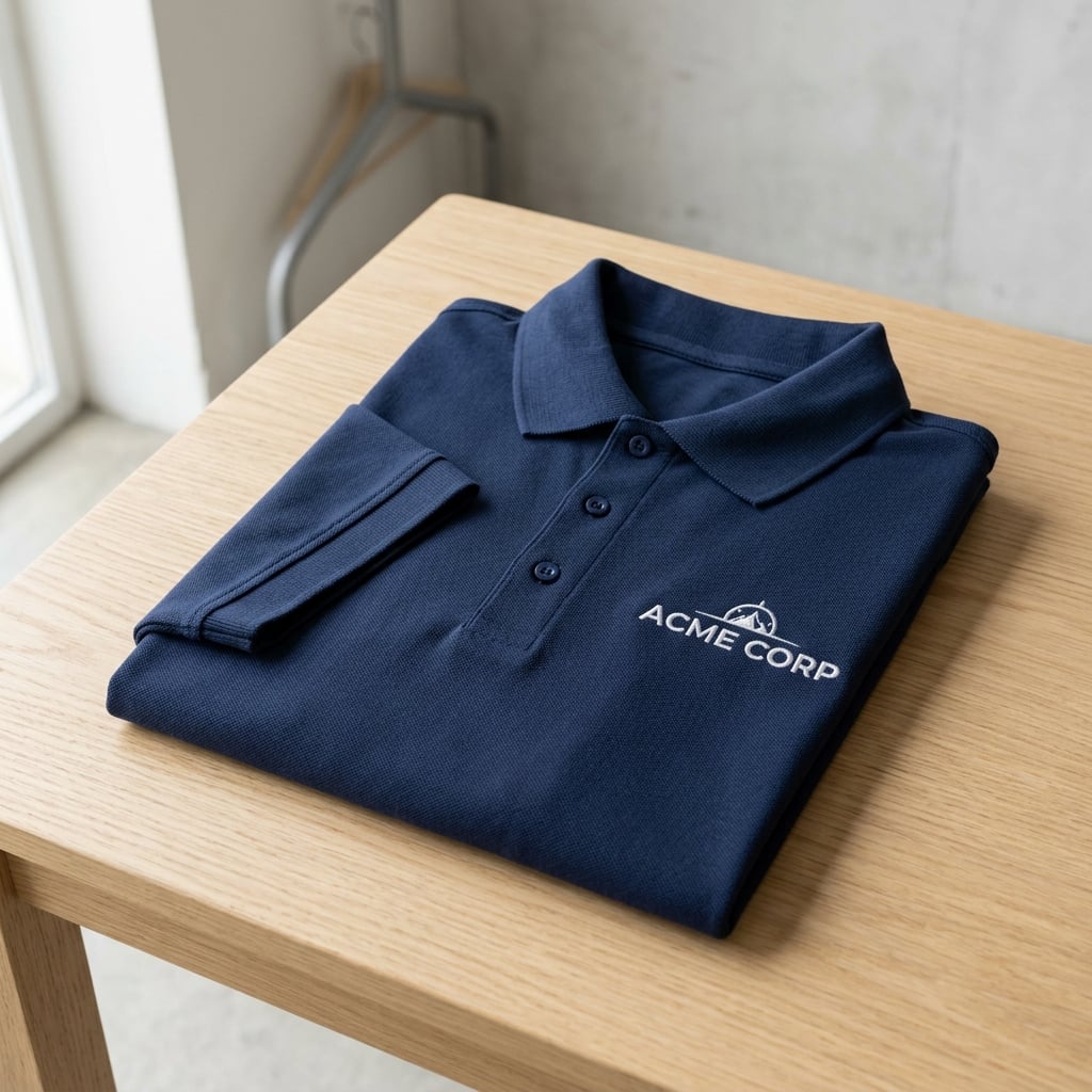 Polo Piqué Camisero Corporativo con Bordado y DTF - Principal