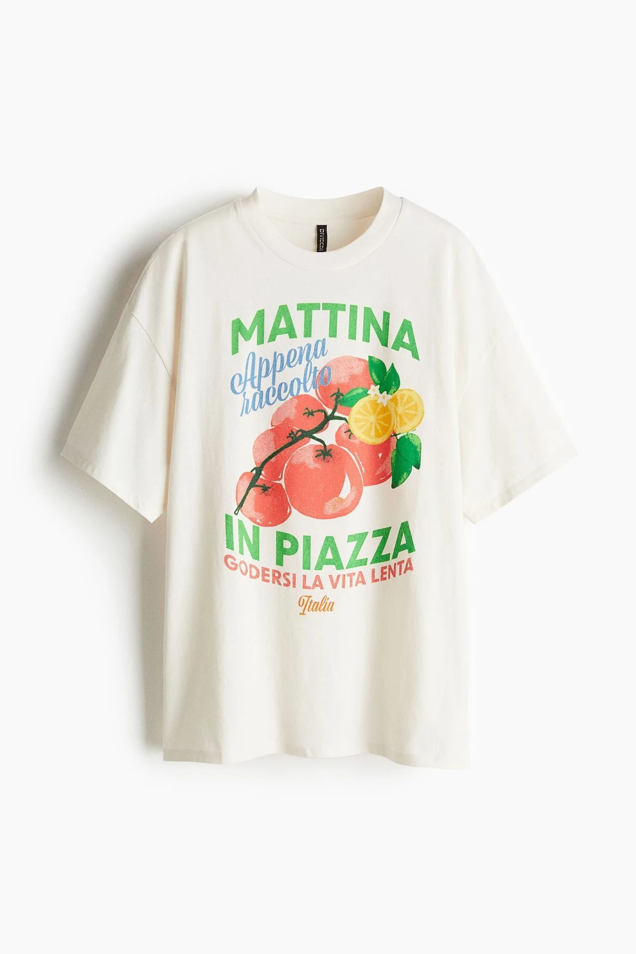 Polo oversize estampado Mattina in piazza - Principal