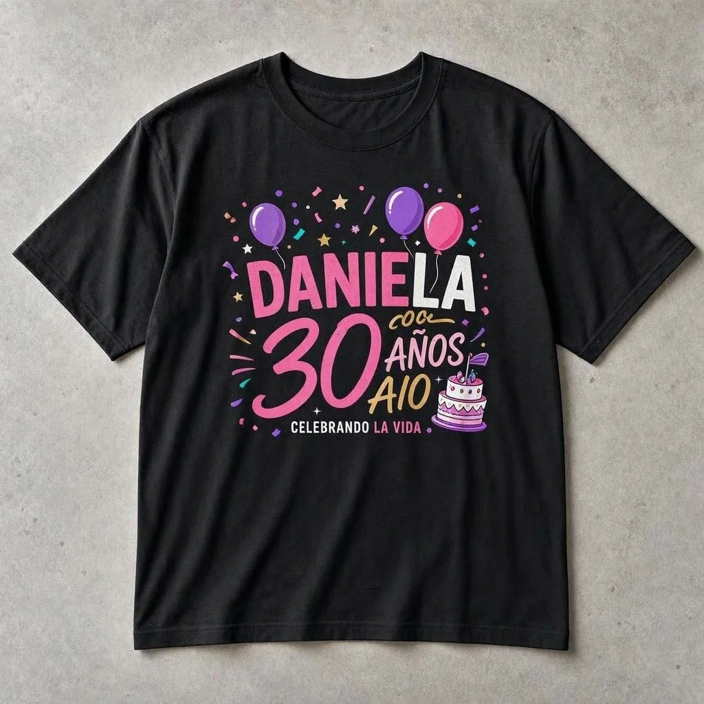 Polo Personalizado Daniela 30 Años Celebrando la Vida - Principal