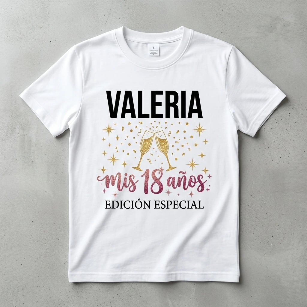 Polo Personalizado Mis 18 Años Valeria - Edición Especial Brindis - Principal