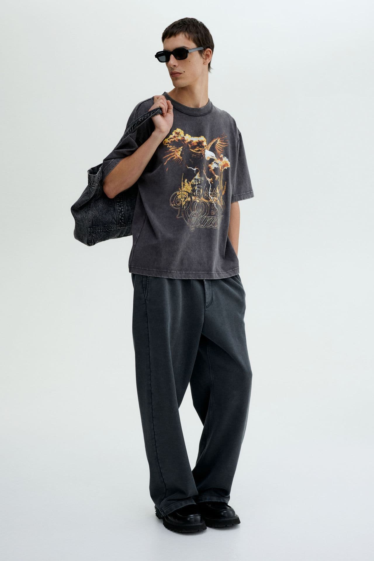 Polo con motivo estampado Loose Fit