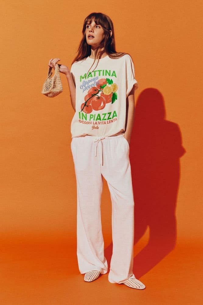 Polo oversize estampado Mattina in piazza - 3